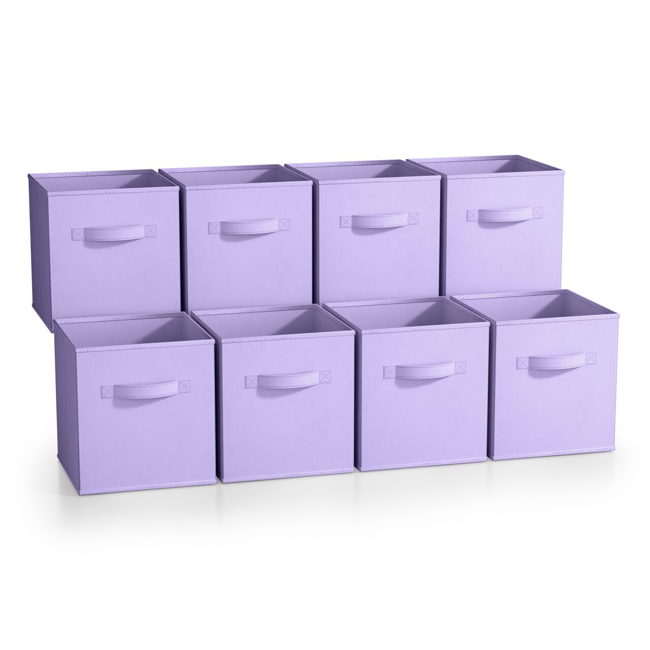 Sorbus 8 Pack 11 Inch Foldable Storage Cubes with Handles- for Organizing Home, Shelves, Nursery, Playroom, Closet and More